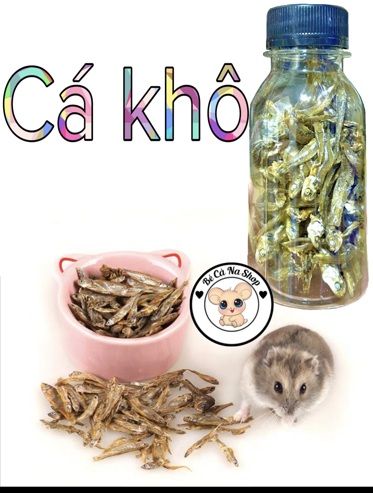 Cá khô hamster . Thức ăn cho hamster , thỏ , bọ ,sóc ...