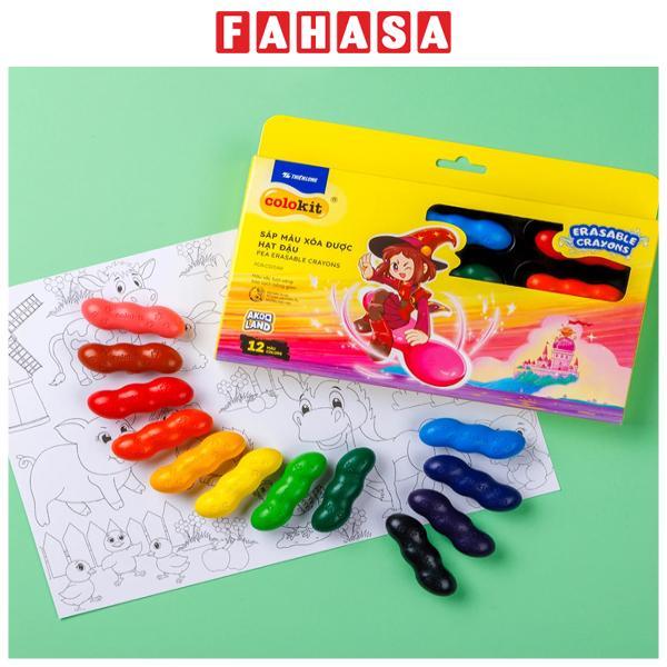 Hộp 12 Sáp Màu Rửa Được Hạt Đậu Colorkit - Thiên Long PCR-C017/AK