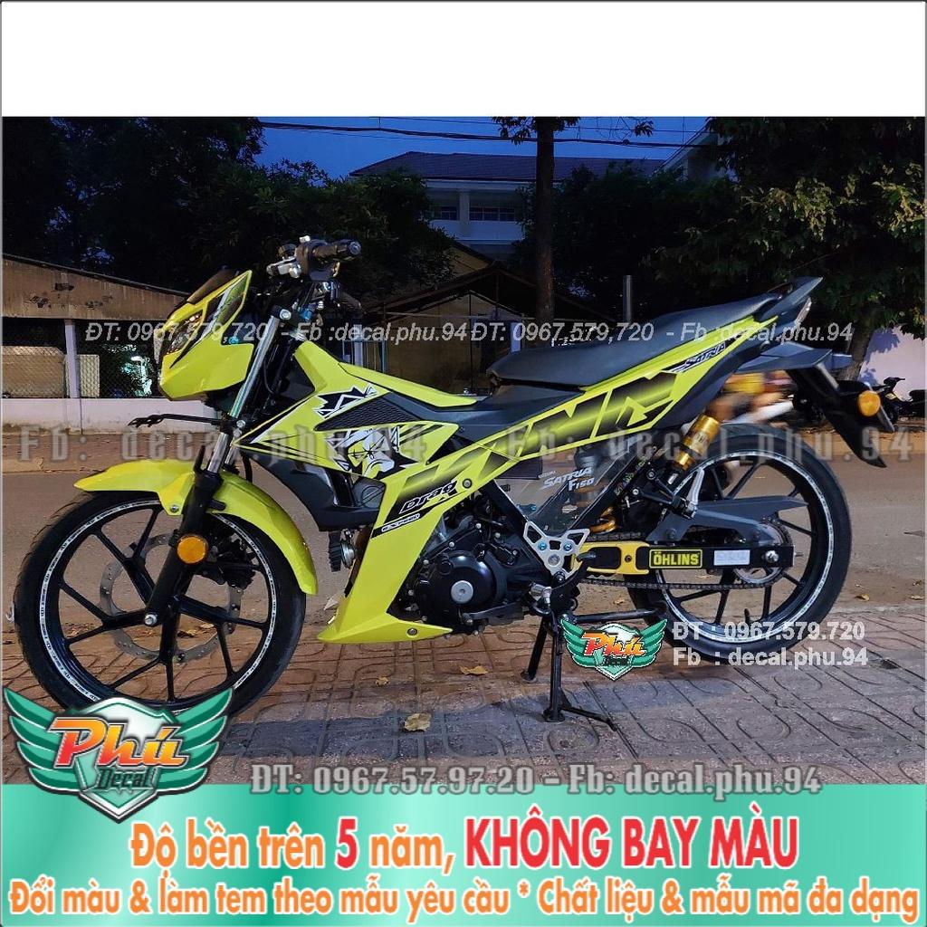 Tem Rời Satria King drag vàng đen -1