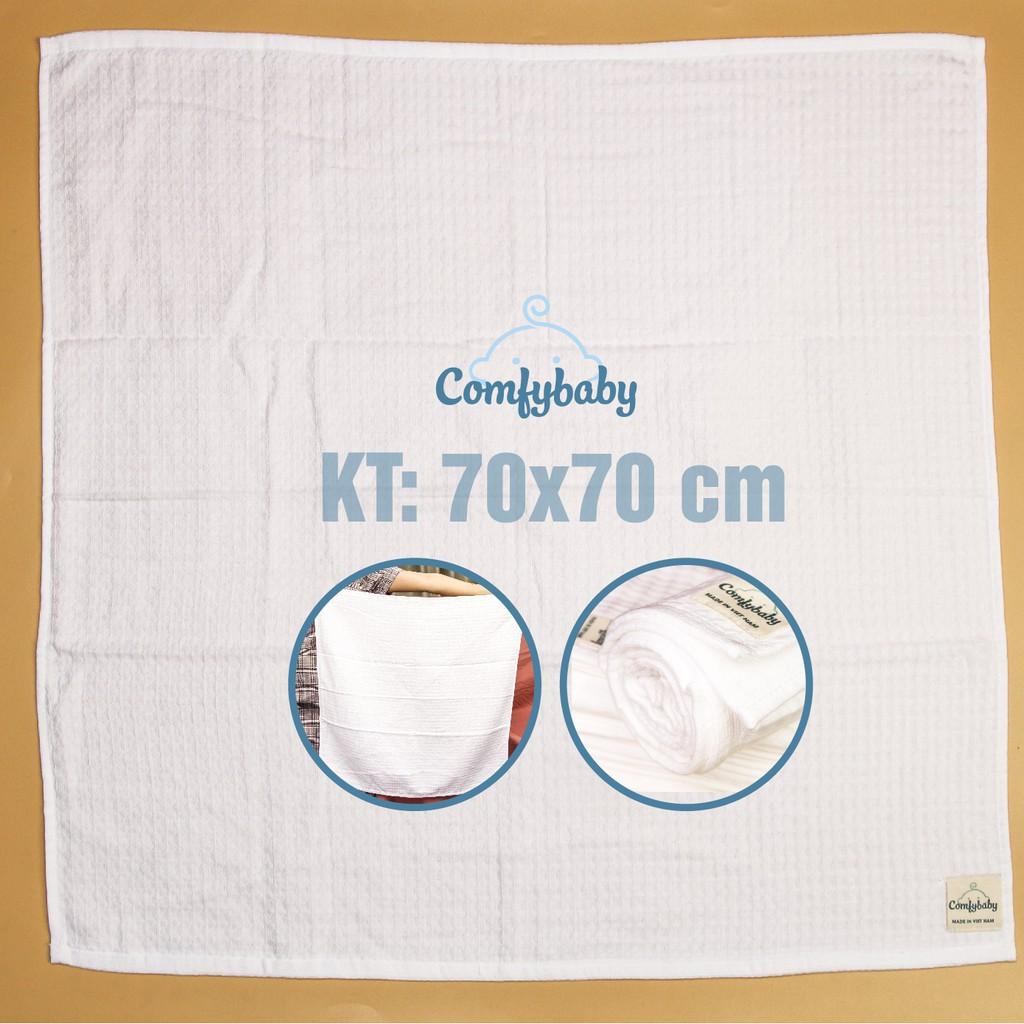 Made in Việt Nam - Khăn tắm đa năng 100% Cotton cho bé và gia đình Comfybaby - phù hợp sử dụng như chăn đắp, quấn ủ bé kích thước 70*70cm