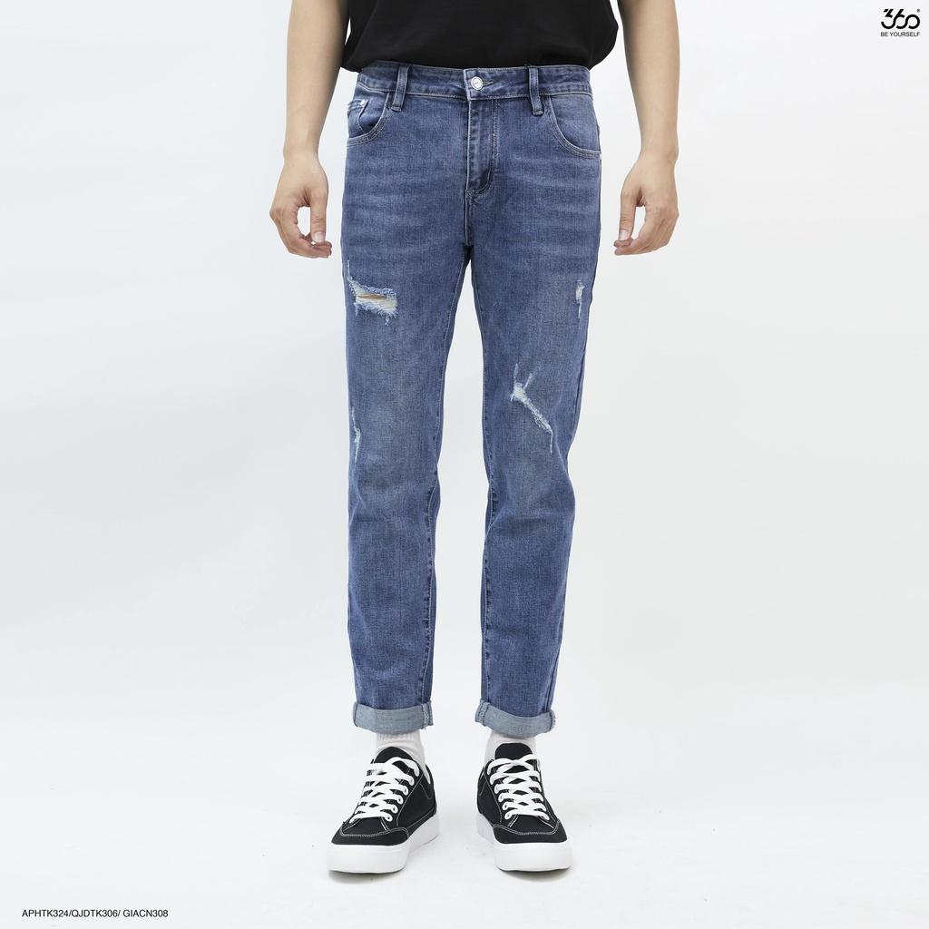 Quần jeans nam local brand 360 BOUTIQUE màu xanh navy - QJDTK306