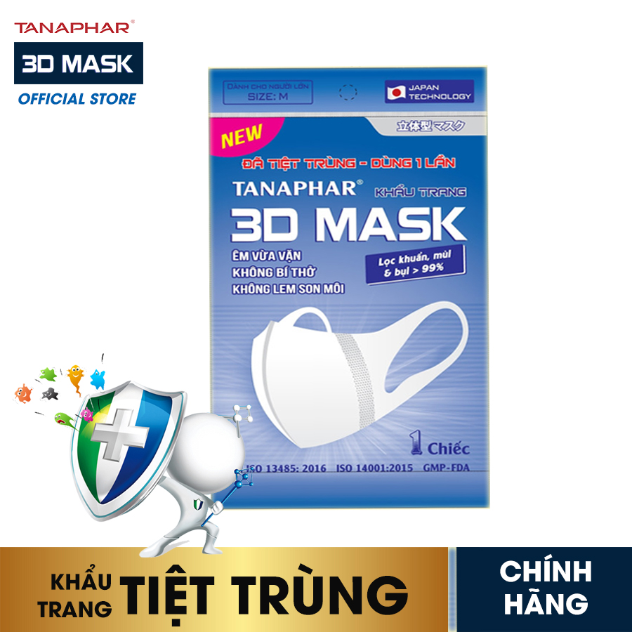 Khẩu Trang 3D Mask Tanaphar ( hộp 10 chiếc)