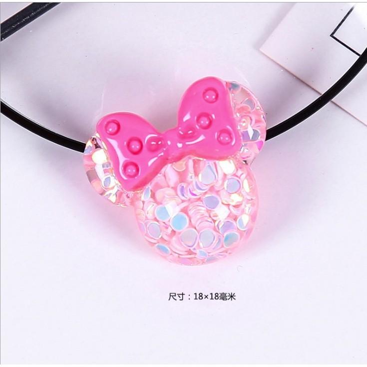 Chuyên Charm * Charm mặt thú nhựa epoxy hồng trang trí dây cột tóc, vỏ ốp điện thoại, DIY