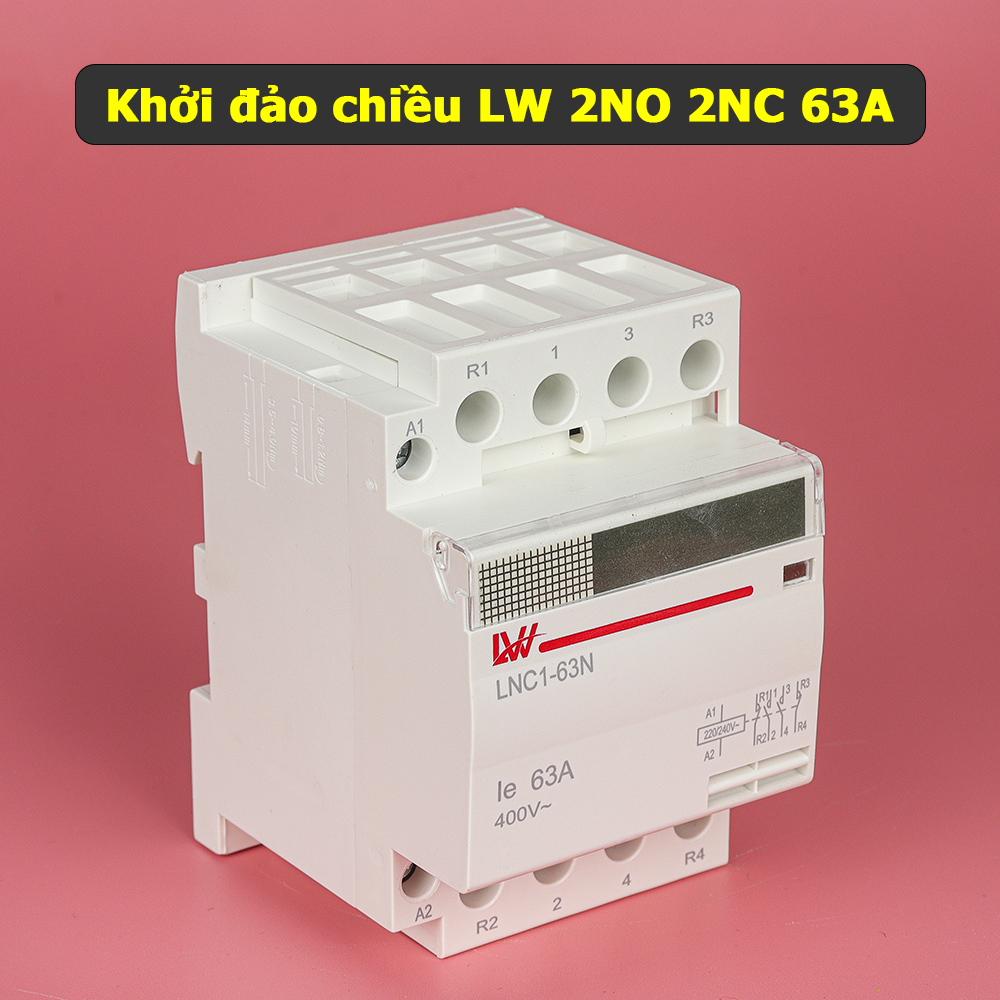 Khởi động từ đảo chiều LW 63A 4P 2NO 2NC 220V Contactor chuyển nguồn nhanh làm ATS không gián đoạn