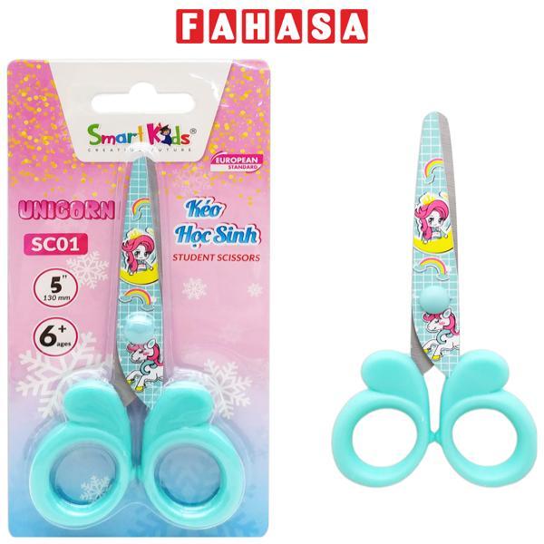 Kéo Học Sinh Unicorn - Smart Kids SC01 - Xanh Ngọc