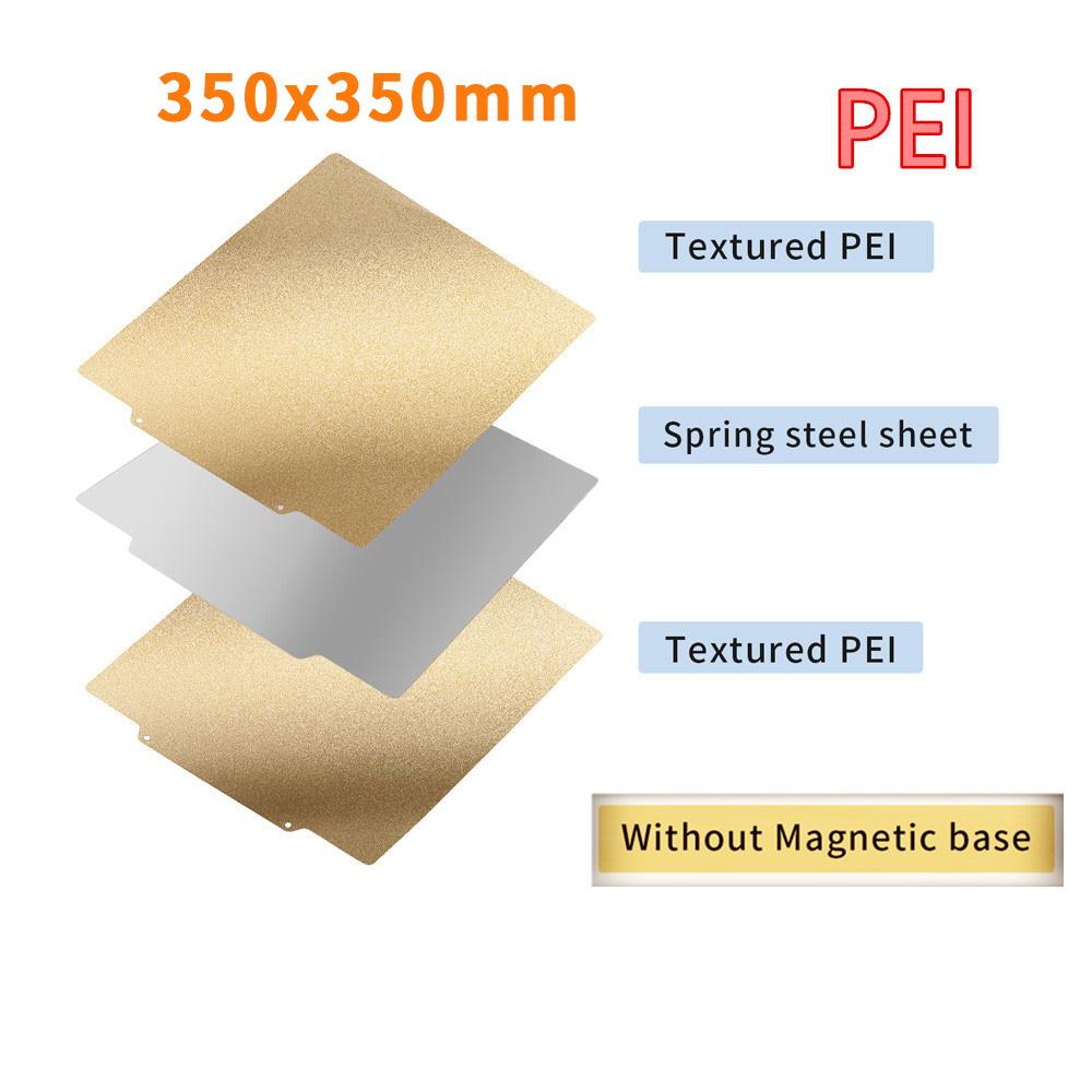 Tấm PEI 350x350mm Tấm được xây dựng giường nóng với cơ sở từ tính thú cưng mịn/có kết cấu cho máy in 3D Fysetc Voron 2.4