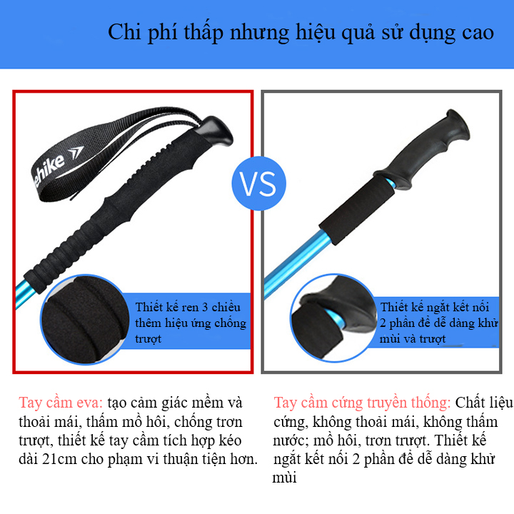 Gậy leo núi thể thao dã ngoại phượt Naturehike NH17D001-Z hàng chính hãng dành cho cả nam và nữ