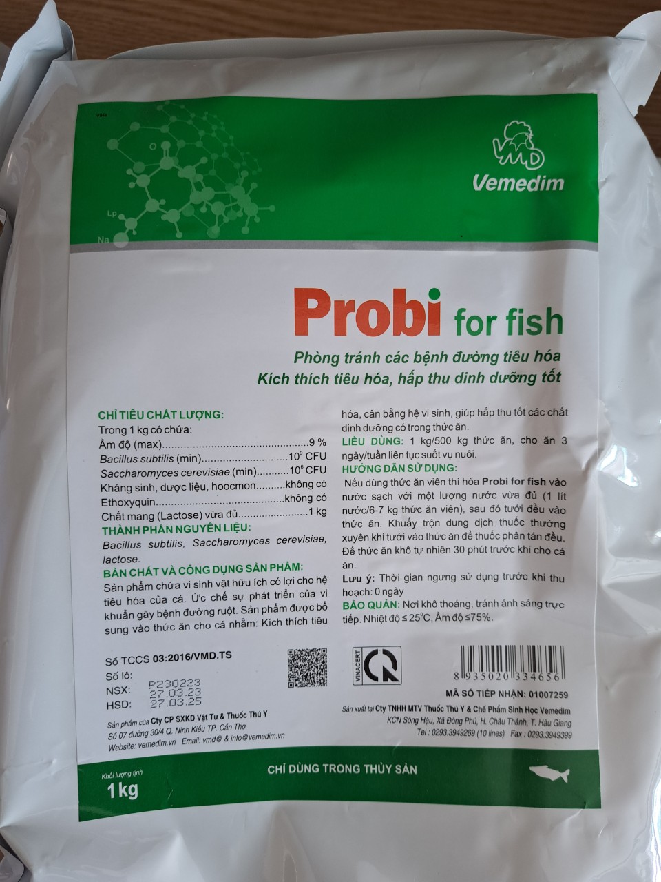 Vemedim Probi for Fish - Phòng tránh các bệnh đường tiêu hóa Kích thích tiêu hóa, hấp thu dinh dưỡng tốt