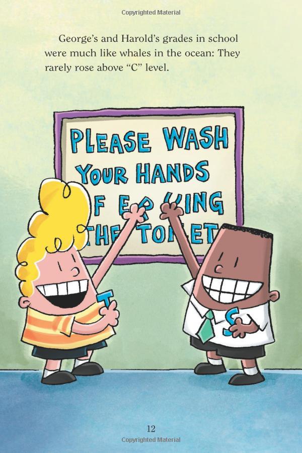 Sách Captain Underpants And The Big , Bad Battle Of The Bionic Booger Boy - Part 1: The Night Of The Nasty Nostril Nuggets (Captain Underpants Book 6)