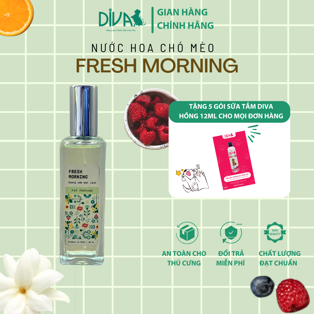 NƯỚC HOA CAO CẤP CHO THÚ CƯNG DIVA - FRESH MORNING 30ML