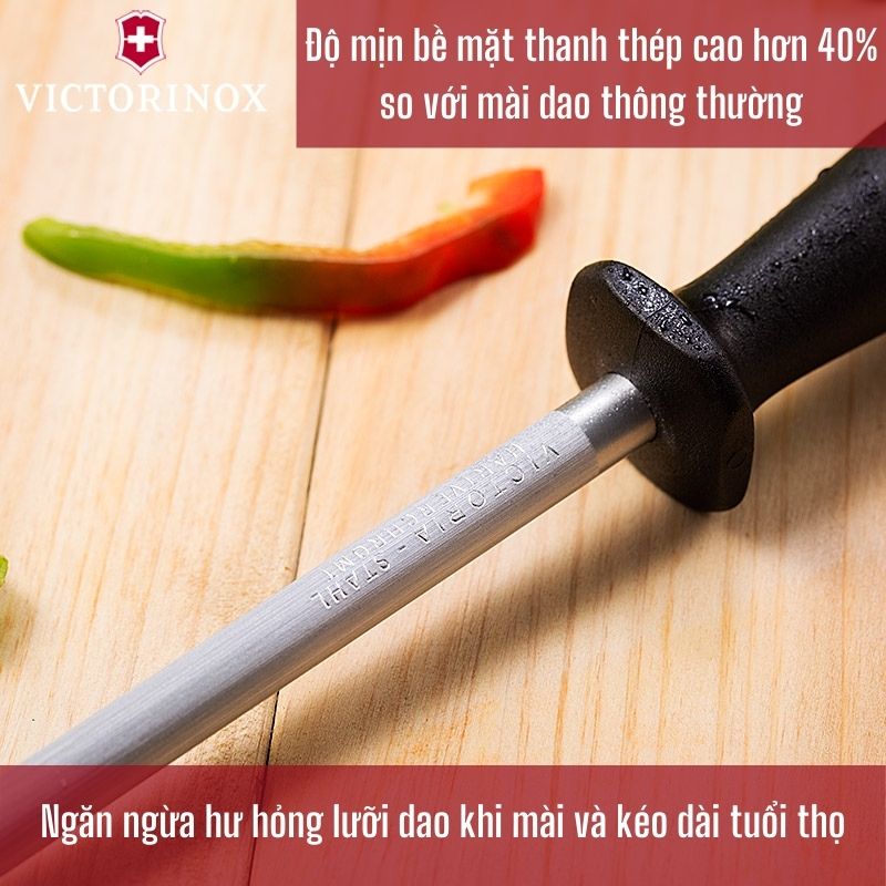 Thanh Thép Mài Dao Victorinox 18cm Tay Cầm Nhựa - Thụy Sỹ (Hàng Chính Hãng)