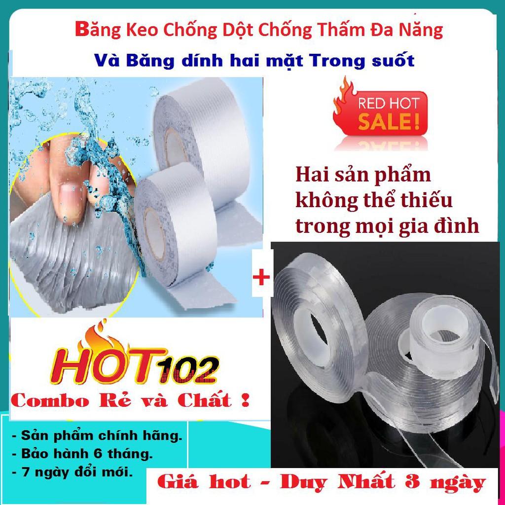 Băng Keo Siêu Dính 5cmx5m Chống Thấm Nước Dột Nhà Và Chịu Nhiệt