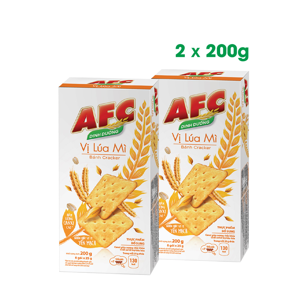 Combo 2 Hộp Bánh Dinh Dưỡng AFC Lúa Mì 2x172g