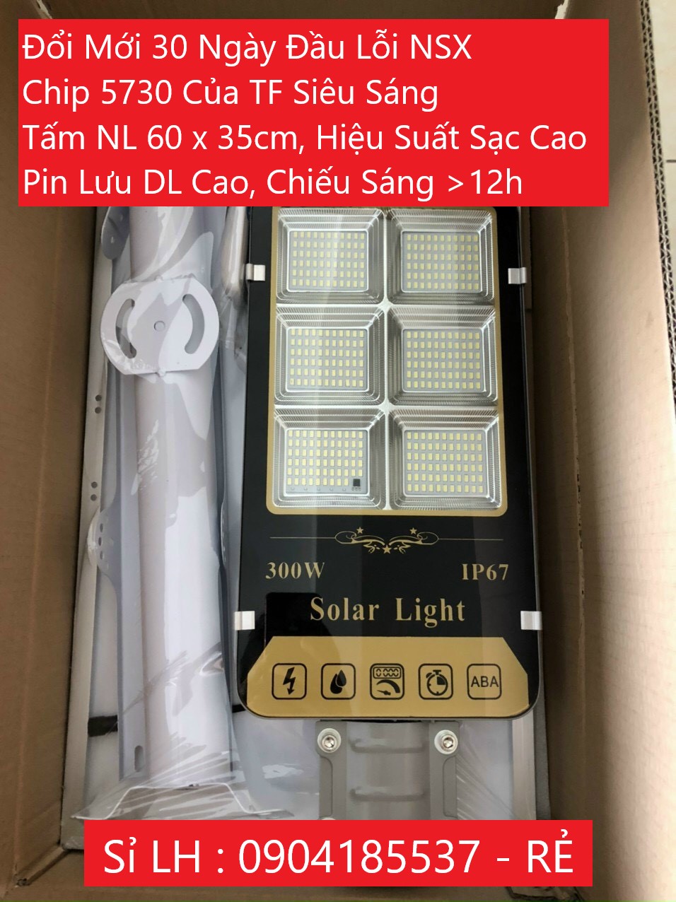 ĐÈN ĐƯỜNG LED NĂNG LƯỢNG MẶT TRỜI(150W)