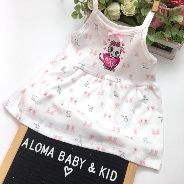Váy dây chất thun mềm cho bé 4 đến 12kg