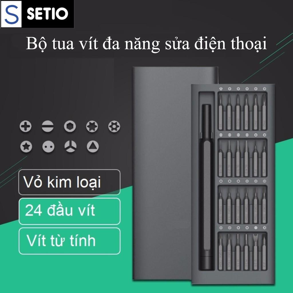 Bộ tua vít đa năng sửa điện thoại 25 món vít từ tính Tua vít mở điện thoại Có nam châm tua vít sửa điện thoại