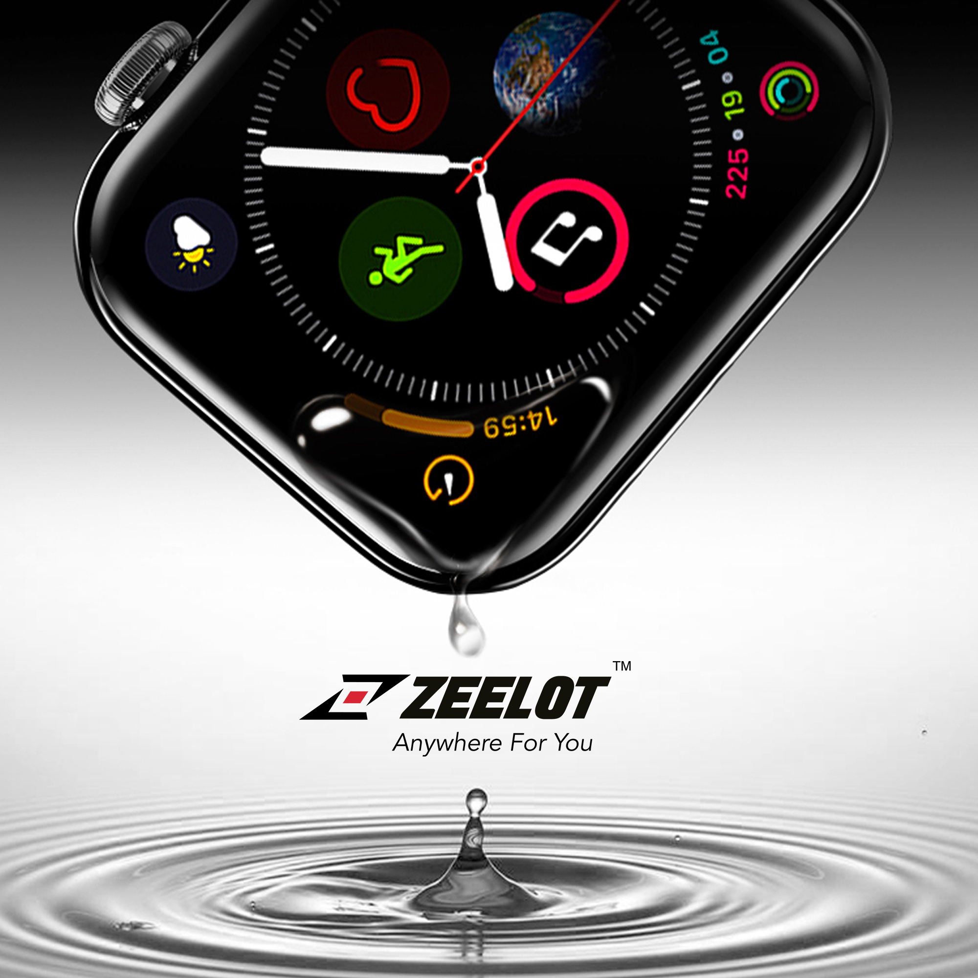 Kính Cường Lực Chống Vân Tay Zeelot 3D Curved Dành Cho Apple Watch 40mm / 44mm_ Hàng Chính Hãng