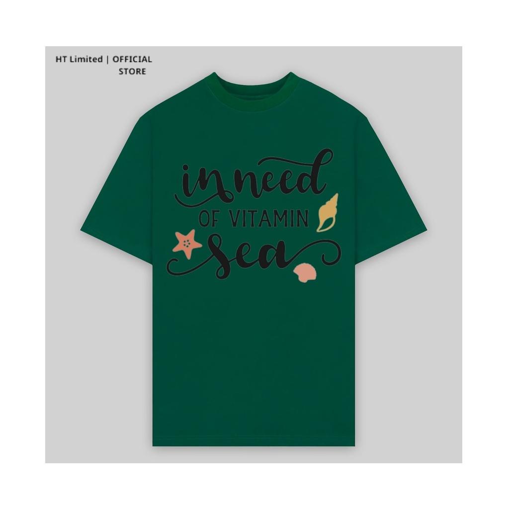 Áo thun thiết kế Unisex họa tiết in need vitamin sea basic local brand, Cotton Cao Cấp 100%