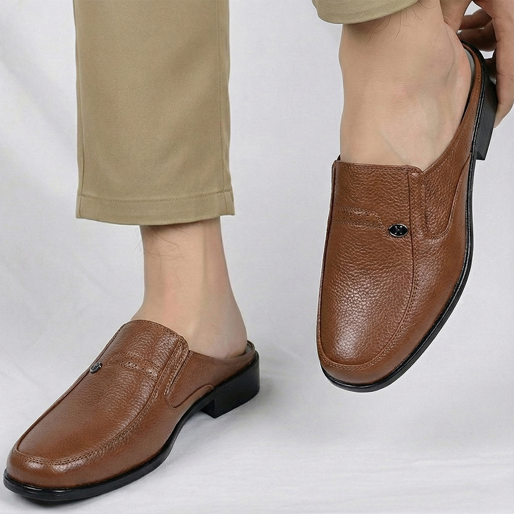 Giày Sục Nam HA NAM Da Bò Thật Cao Cấp GSB20175