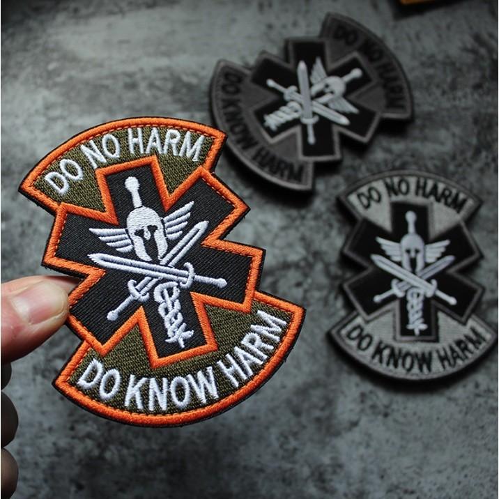 Patch phù hiệu y tế chiến trường dán quần áo_ba lô túi xách