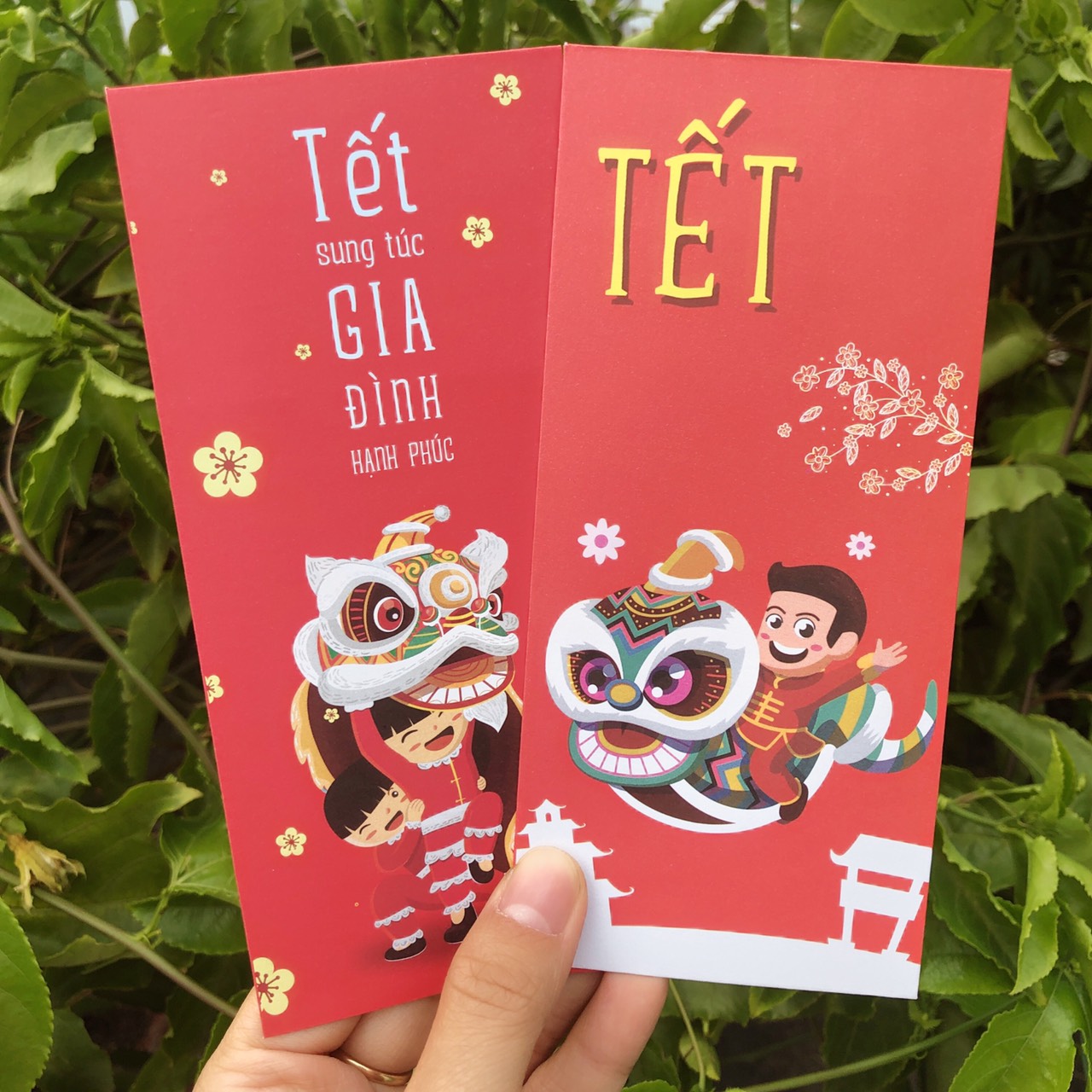 Set 10 bao lì xì Tết Tân Sửu 2021, túi lì xì dày đẹp ( có kèm túi đựng )