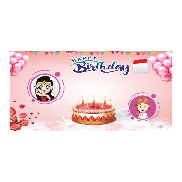 Băng rôn cho tiệc sinh nhật, background sinh nhật, đẹp dễ thương HPBD-35