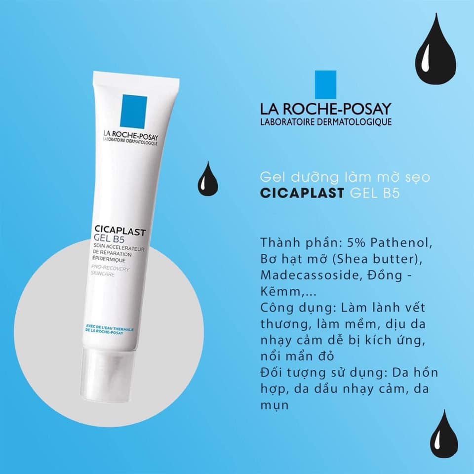 Kem Dưỡng Dạng Gel Giúp Làm Mờ Sẹo Hỗ Trợ Phục Hồi Và Tái Tạo Da La Roche Posay Cicaplast Gel B5 40ml