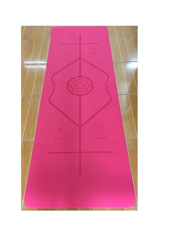 Thảm tập yoga định tuyến TPE 8mm 1lớp Zeno - Tặng dây đeo thảm yoga