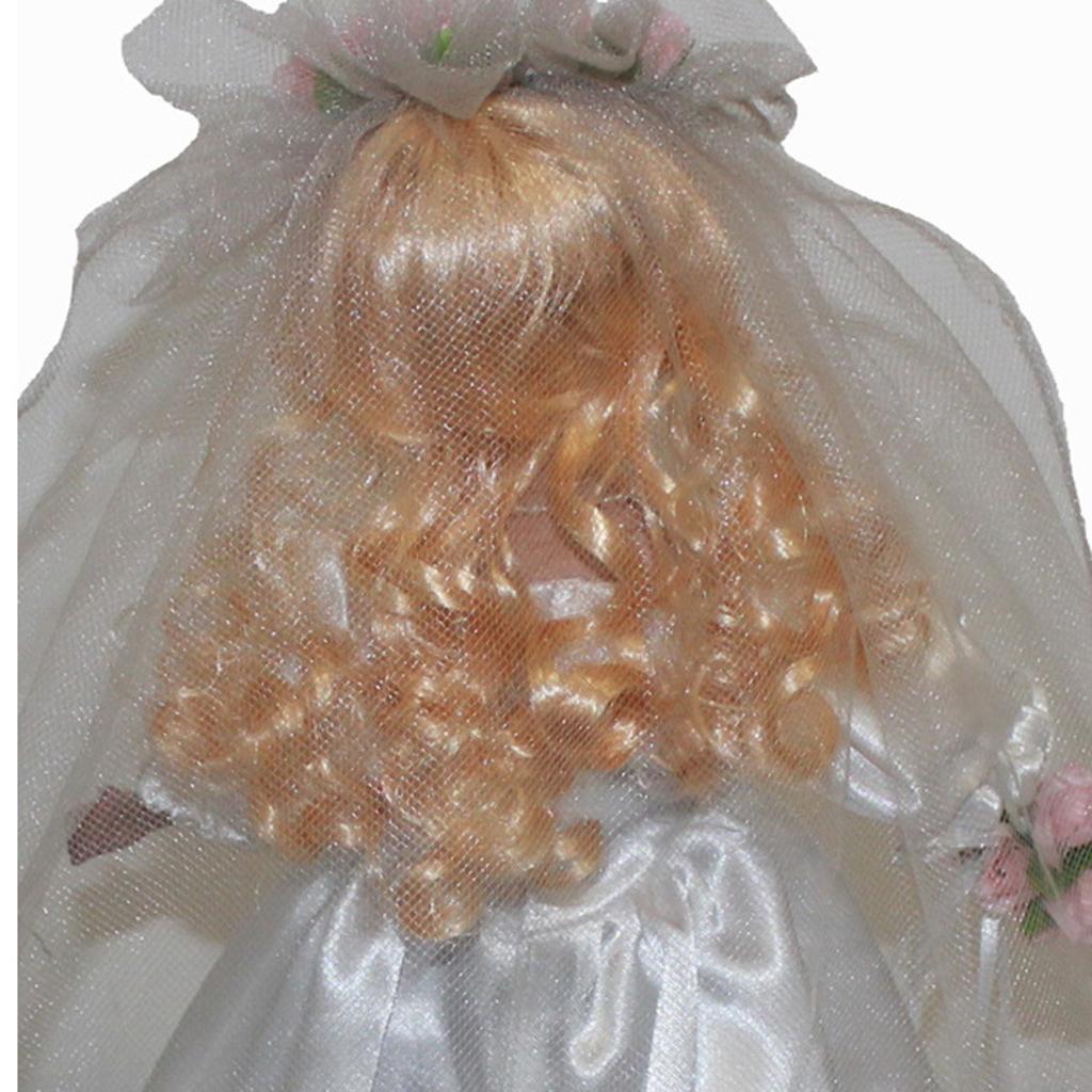 40cm Retro Porcelain Women Bride Doll Figure Handicraft White Kids Gift