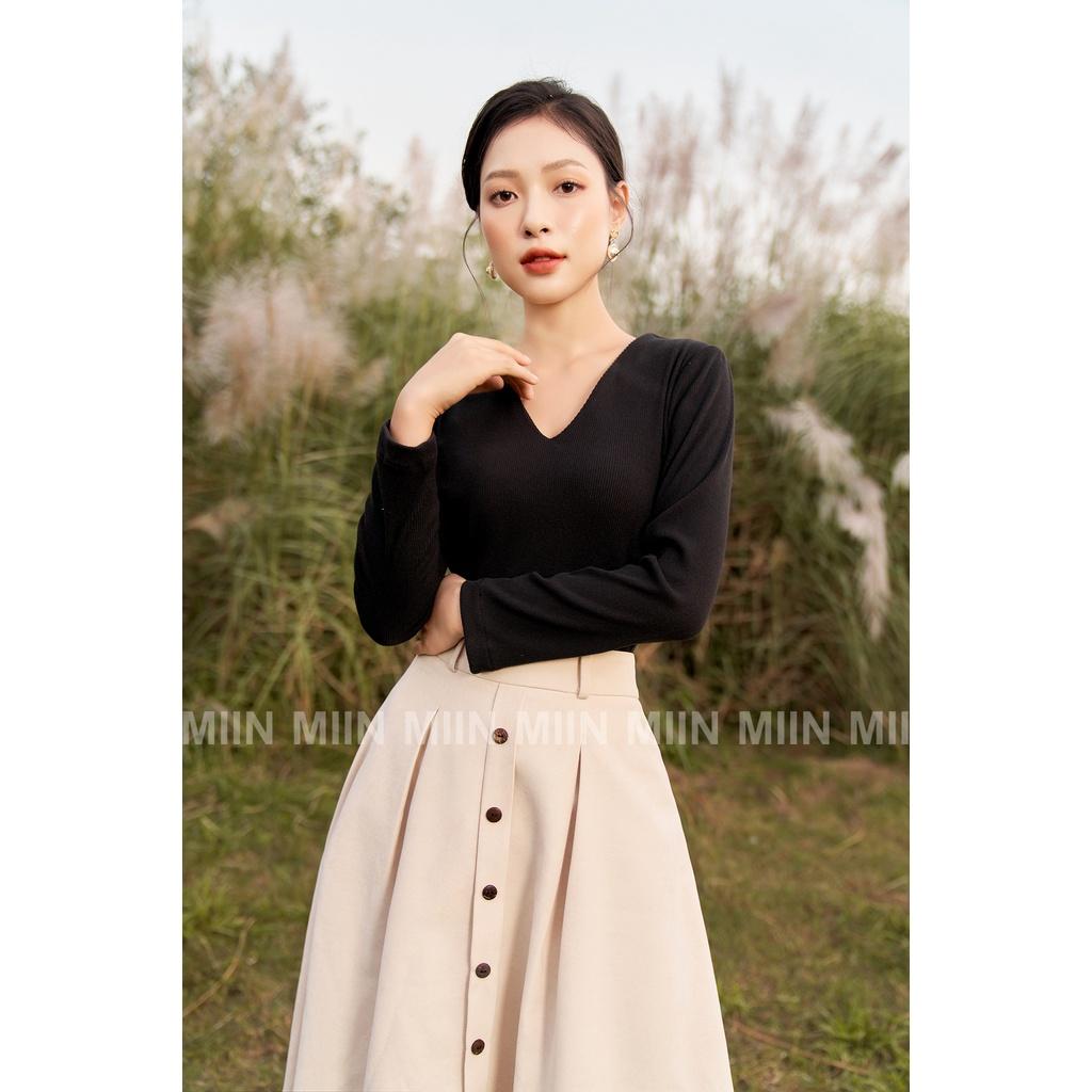 Set bộ chân váy nhung và áo tăm nhuyễn Miu Store
