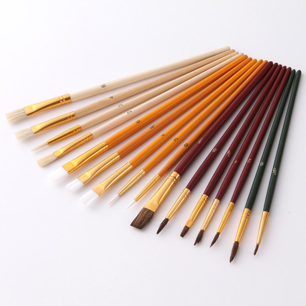 25 Artist Paint Brushes Set Foam Hair Brush Acrylic Oil Watercolour Painting