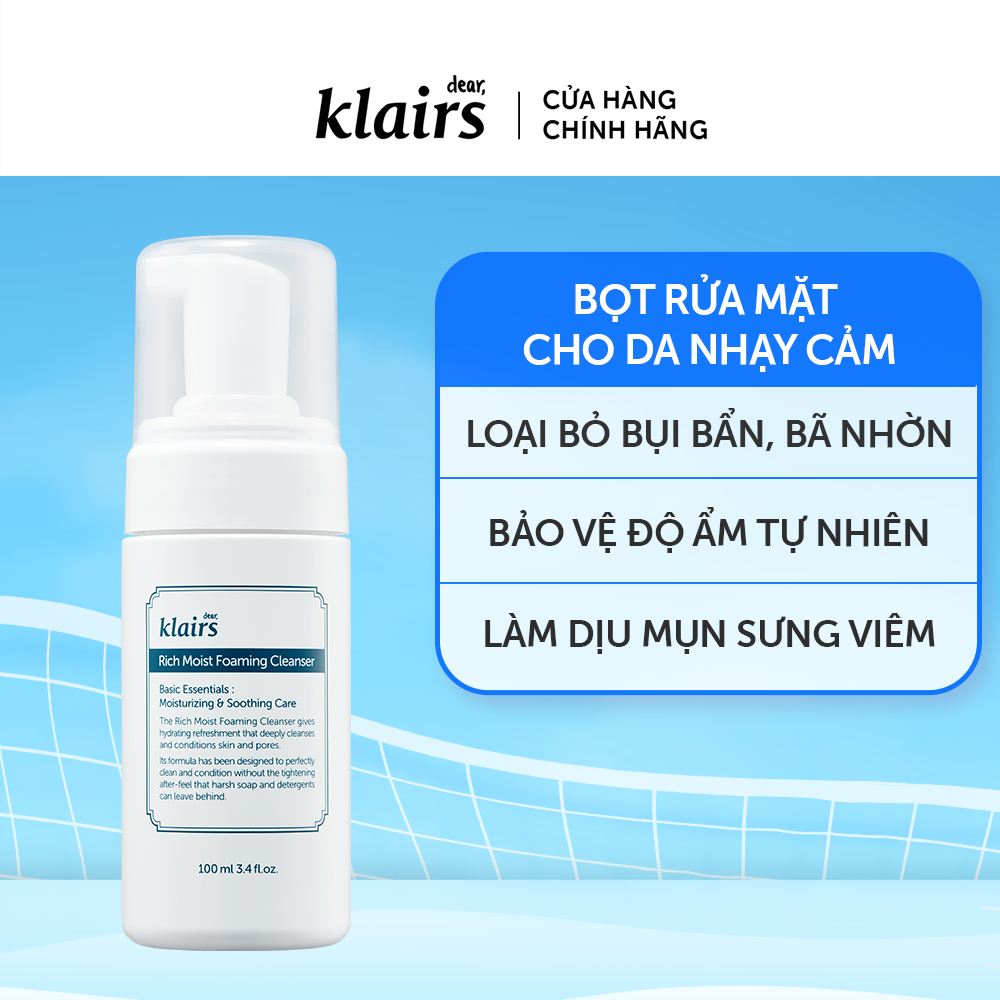 Hình ảnh Sữa rửa mặt Dear Klairs Rich Moist Foaming Cleanser 100ml