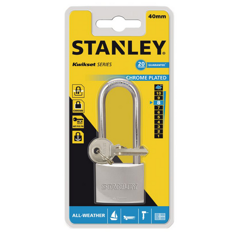 Ổ KHÓA CHROME TRẮNG STANLEY S742-015, S742-016, S742-017 -HÀNG CHÍNH HÃNG