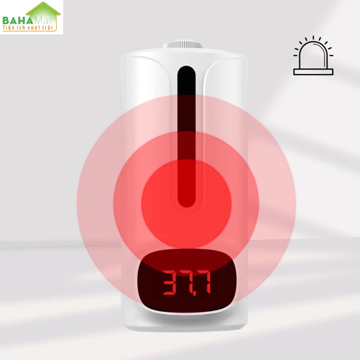MÁY TÍCH HỢP 2 TRONG 1 ĐO NHIỆT ĐỘ VÀ PHUN CẢM ỨNG RỬA TAY KHỬ TRÙNG TỰ ĐỘNG K9Pro Plus "BAHAMAR" Tự động đo nhiệt độ và phun nước rửa tay diệt khuẩn hiệu quả tránh lây nhiễm chéo