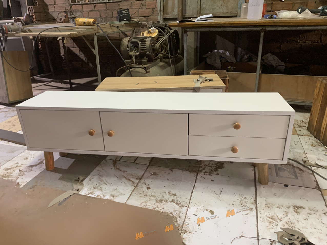 Made in VN - KỆ TV MẪU LANI - gỗ mdf 17mm công ty Mộc Phát độ bền trên 30 năm AN011