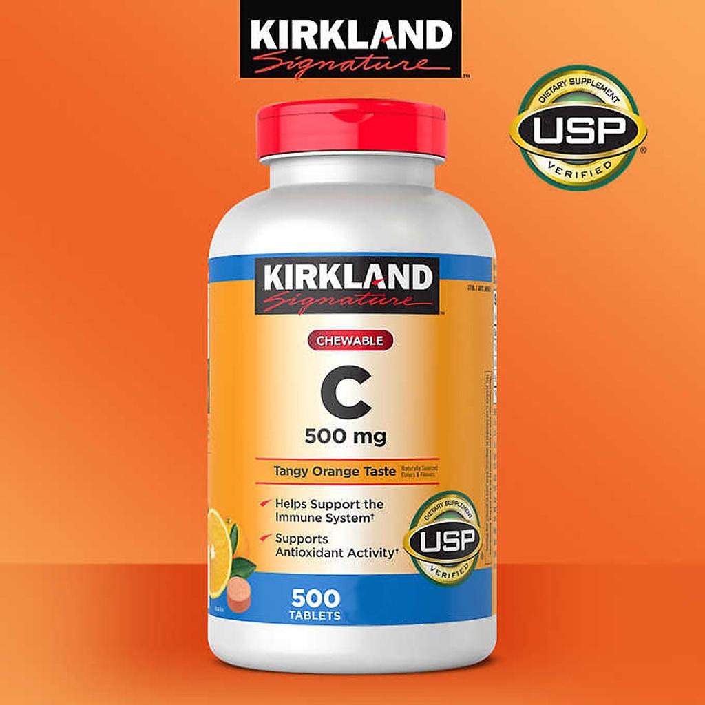 Viên uống Vitamin C 500mg Kirkland 500 viên của Mỹ