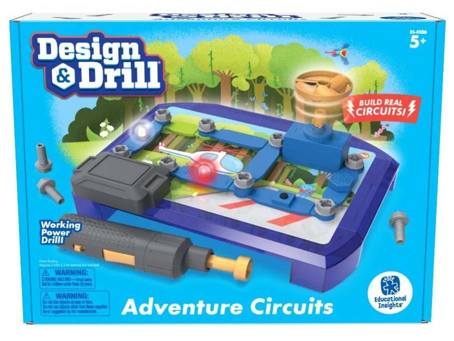 Educational Insights Đồ chơi máy khoan sáng tạo mạch điện phiêu lưu - Design &amp; Drill Adventure Circuits