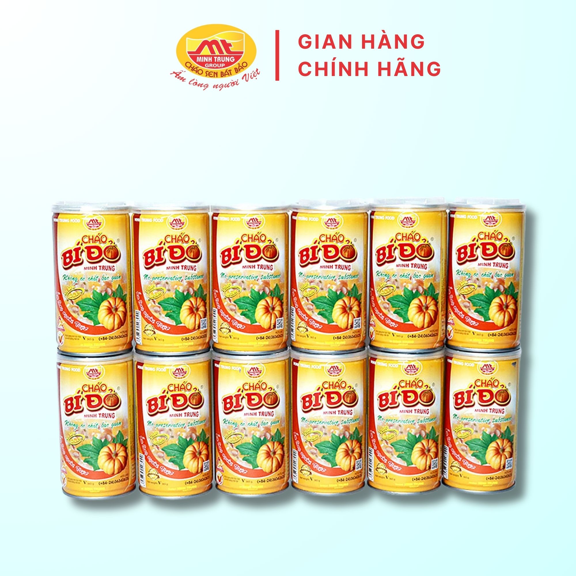 Cháo Bí Đỏ Minh Trung 12 lon