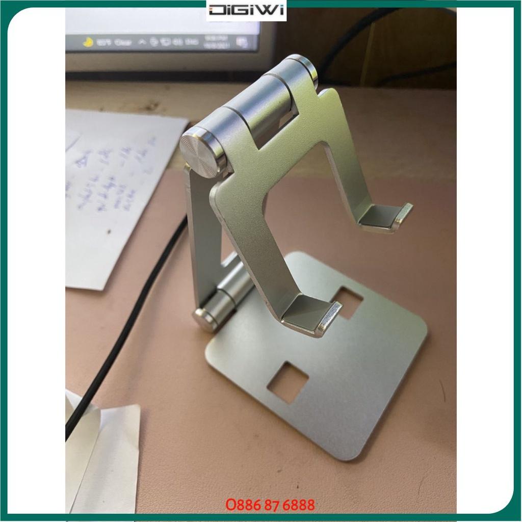 Giá đỡ, kệ kê stand nhôm cho điện thoại, máy tính bảng có thể điều chỉnh góc nghiêng và gấp gọn.