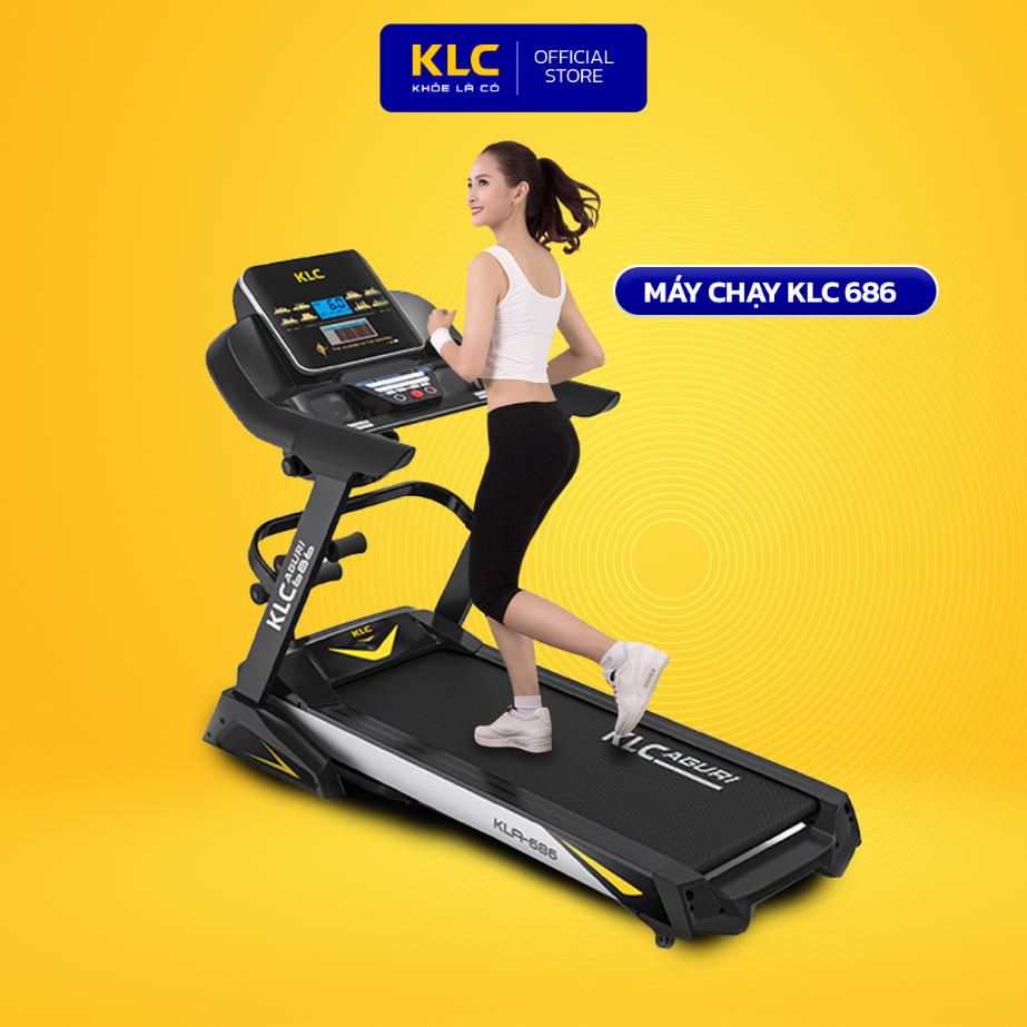 Máy Chạy Bộ tại nhà KLC AGURI KLA 686 giúp tăng cơ giảm mỡ, tích hợp đai massage và thanh gập bụng đa năng, có thể gấp gọn