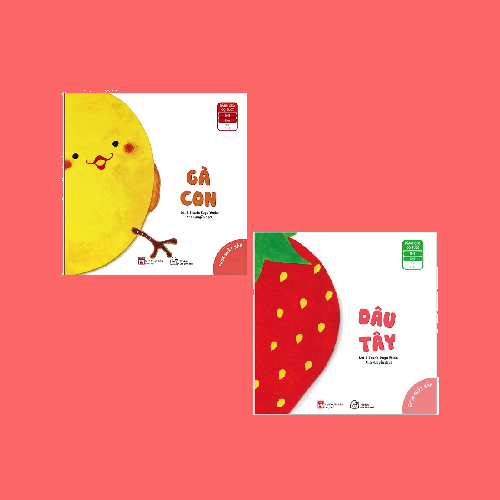 Sách Muki - Bộ 2 Cuốn Ehon Kể Chuyện Nhật Bản: Dâu Tây - Gà Con