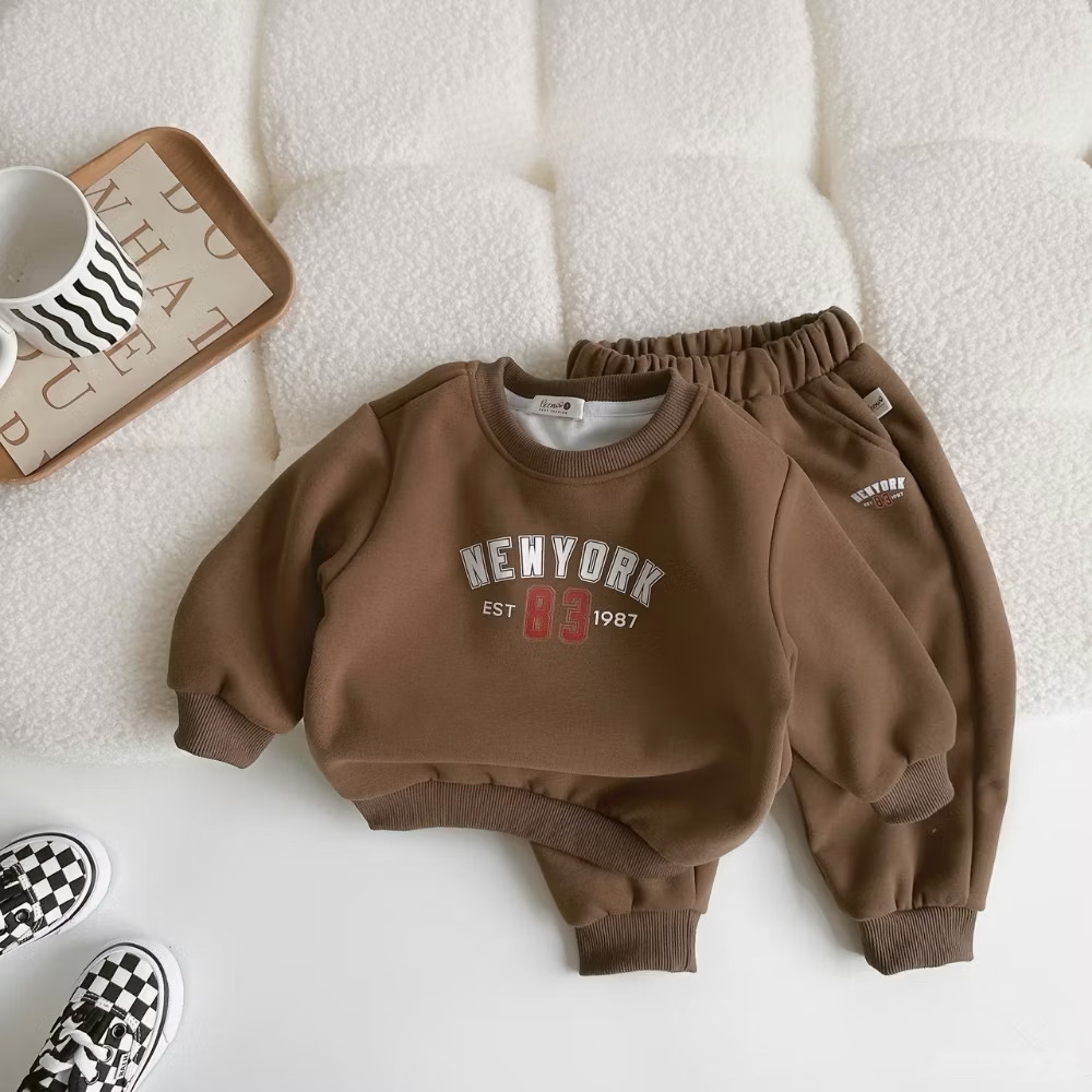 Set Bộ Áo Nỉ Dài Tay Quần NewYork Từ 1-8 TuổI Dành Cho Bé Trai