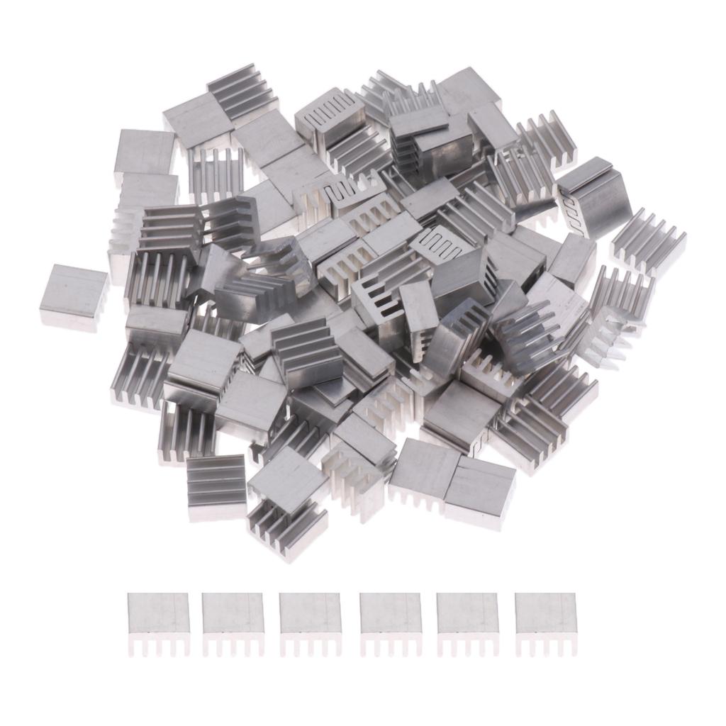 100PCS Raspberry Pi Heatsink Cooler Fin for Transistor Semiconductor Devices