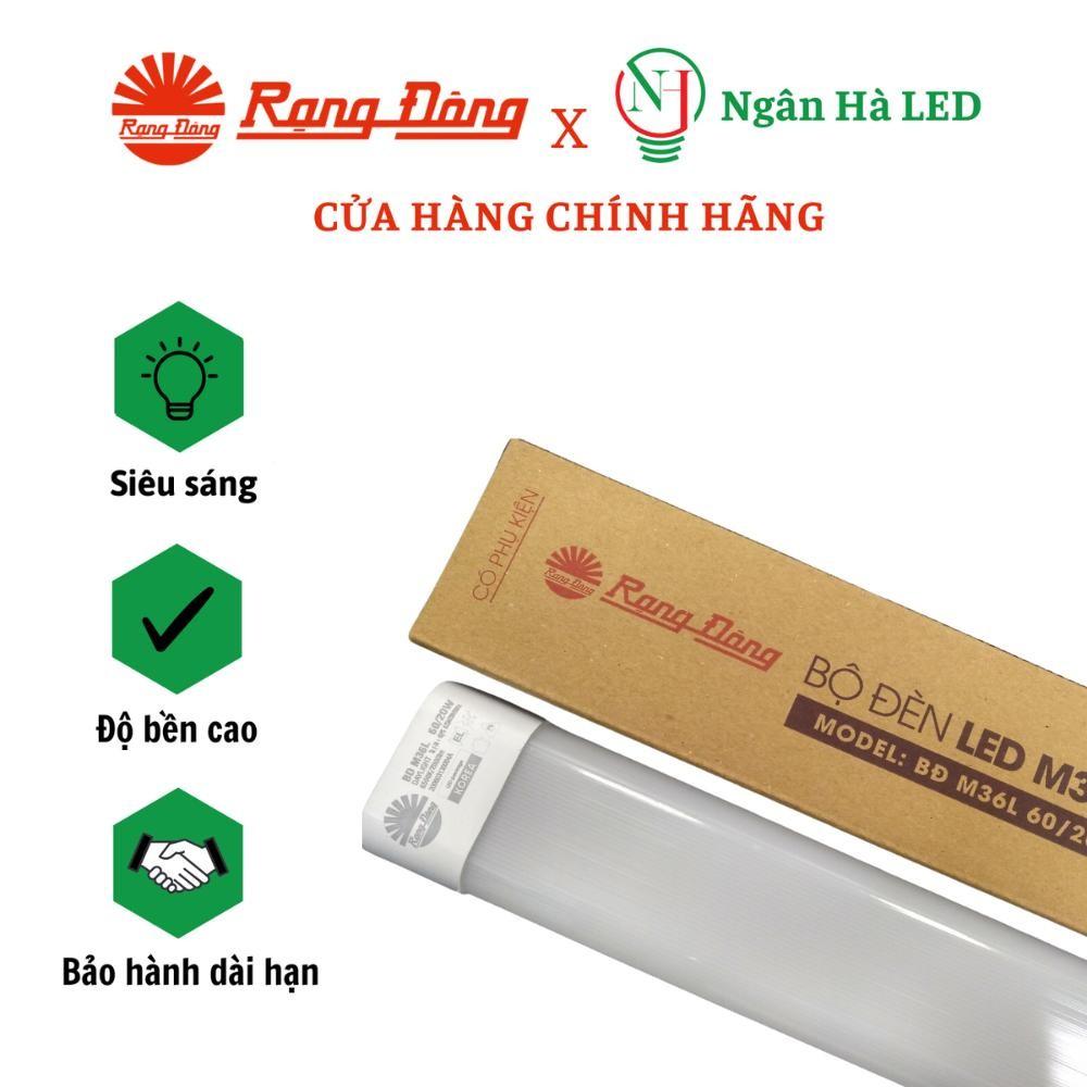 Bộ đèn LED tuýp bán nguyệt Rạng Đông; chiều dài 60cm; công suất 20W. Model M36 60/20W