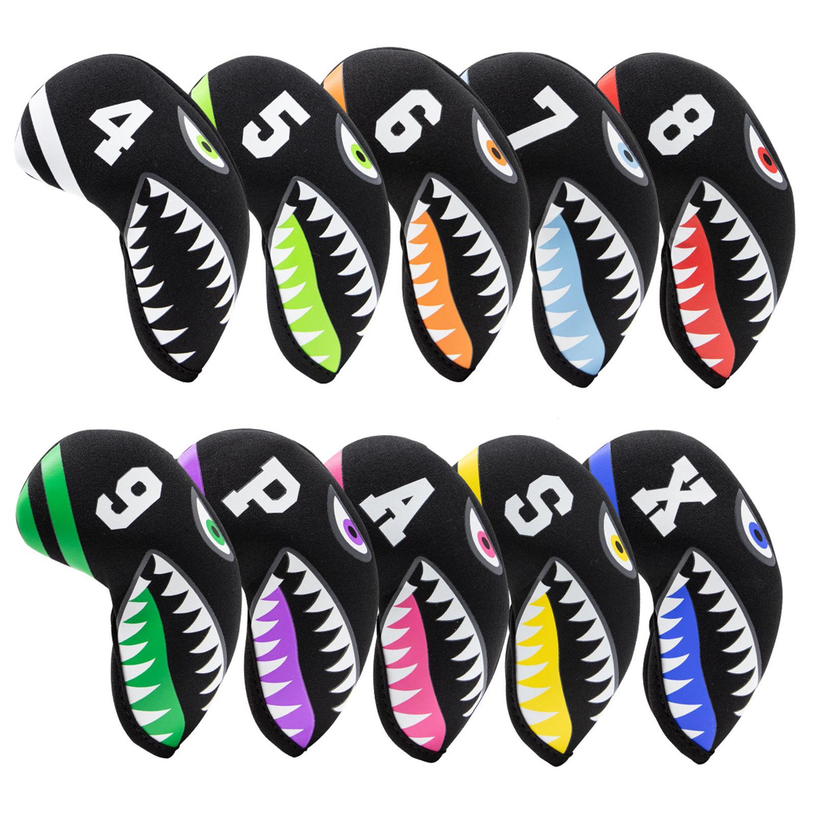 10 Pieces PU Leather Golf  Cover Club Headcover  Wedges