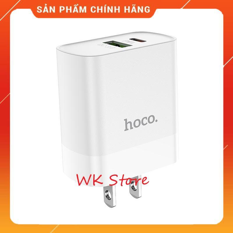 Củ sạc nhanh Hoco C80 18w 2 cổng sạc cho iphone và android - Hàng chính hãng