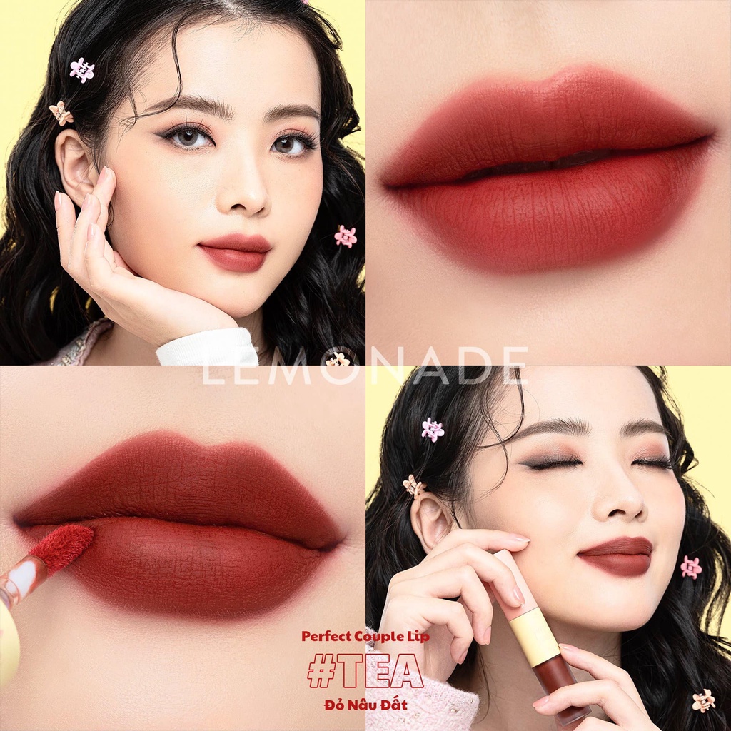 Son Kem Lì 2 Đầu Mịn Mượt, Lâu Trôi Lemonade Perfect Couple Lip