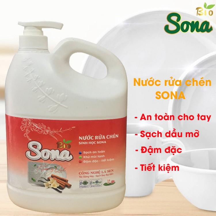 Nước Rửa Chén SoNa Hương Quế 1,6kg