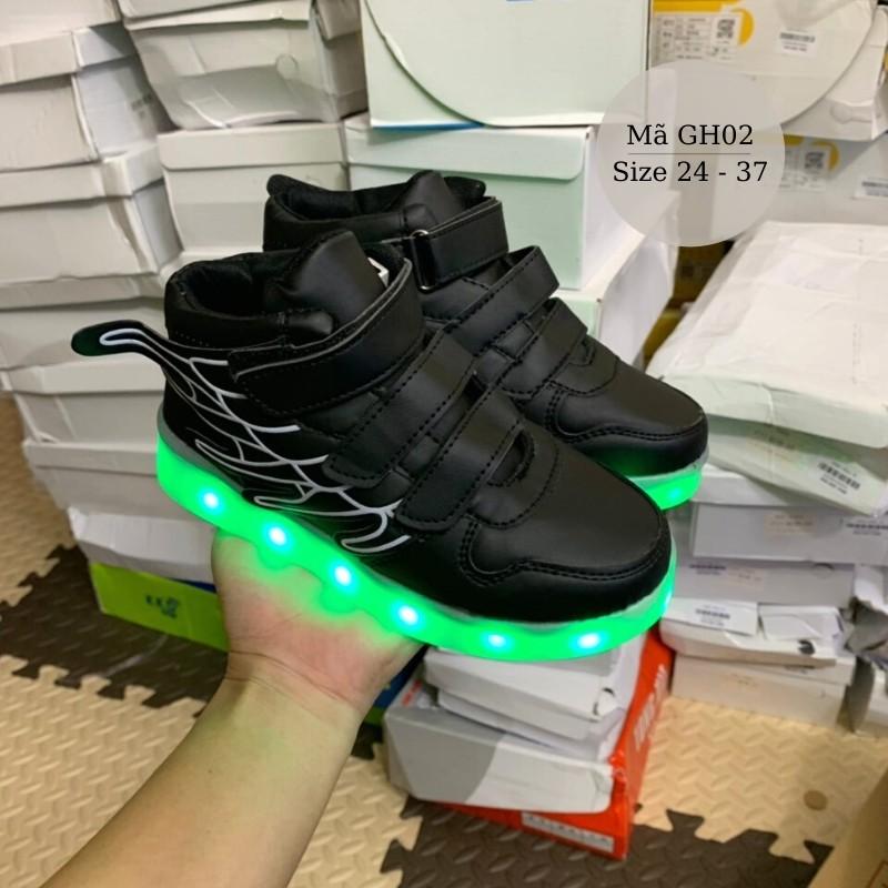 GIÀY PHÁT SÁNG CÁNH TIÊN CHO BÉ 3 - 12 tuổi sạc USB thông minh kiểu dáng sneaker 7 chế độ đèn 4 chế GH02