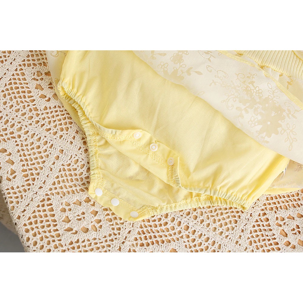 Body Váy Voan 2 Dây Hoa Tulip Cho Bé Gái Sơ Sinh 1 2 Tuổi Từ 5-13kg Dành Cho Bé Gái
